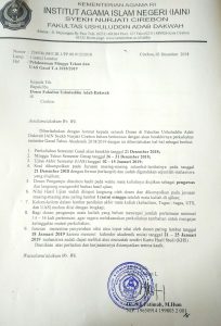 Pelaksanaan Minggu Tekun dan UAS Gasal T.A 2018/2019