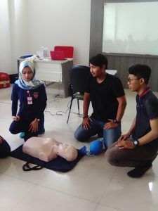 Kelas PMI Bekerjasama dengan PSC 119 dalam Mata kuliah "Tagana"