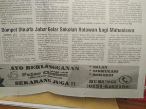 Dompet Dhuafa Jabar gelar sekolah relawan bagi mahasiswa Jurusan PMI IAIN Syekhnurjati Cirebon