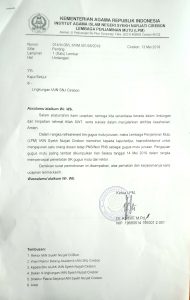 Pengajuan Gugus Mutu Jurusan paling lambat dikumpulkan hari selasa Tanggal 14 Mei 2019