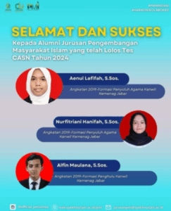 Selamat & Sukses kepada Alumni Jurusan PMI UIN Syekh Nurjati Cirebon yang Telah Lolos Tes CASN Tahun 2024