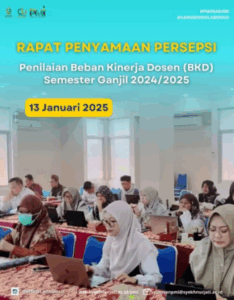 Jurusan Pengembangan Masyarakat Islam (PMI) Turut Aktif dalam Rapat Persamaan Persepsi Penilaian Beban Kinerja Dosen (BKD) Semester Gasal Tahun Akademik 2024/2025