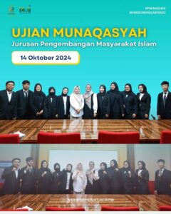 Selamat Berjuang! Munaqasyah Mahasiswa Jurusan Pengembangan Masyarakat Islam UINSSC.