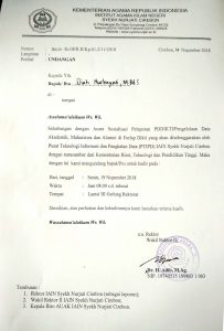 PDDIKTI dilaksanakan pada hari Senin (19 November 2019) Rektorat Lantai 3