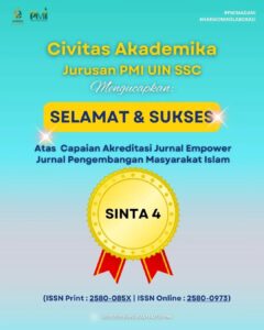 Selamat! Jurnal Empower Jurusan Pengembangan Masyarakat Islam UINSSC Raih Akreditasi Sinta 4.