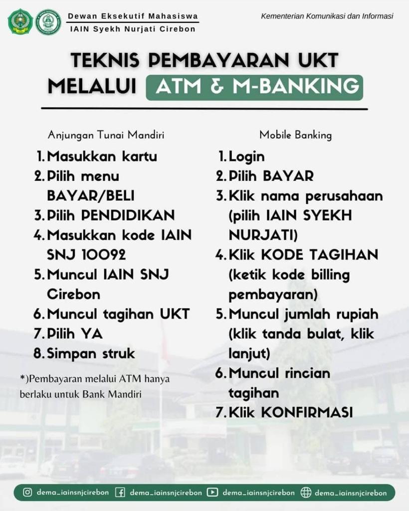 TEKNIS PEMBAYARAN UKT MELALUI ATM &amp; M-BANKING